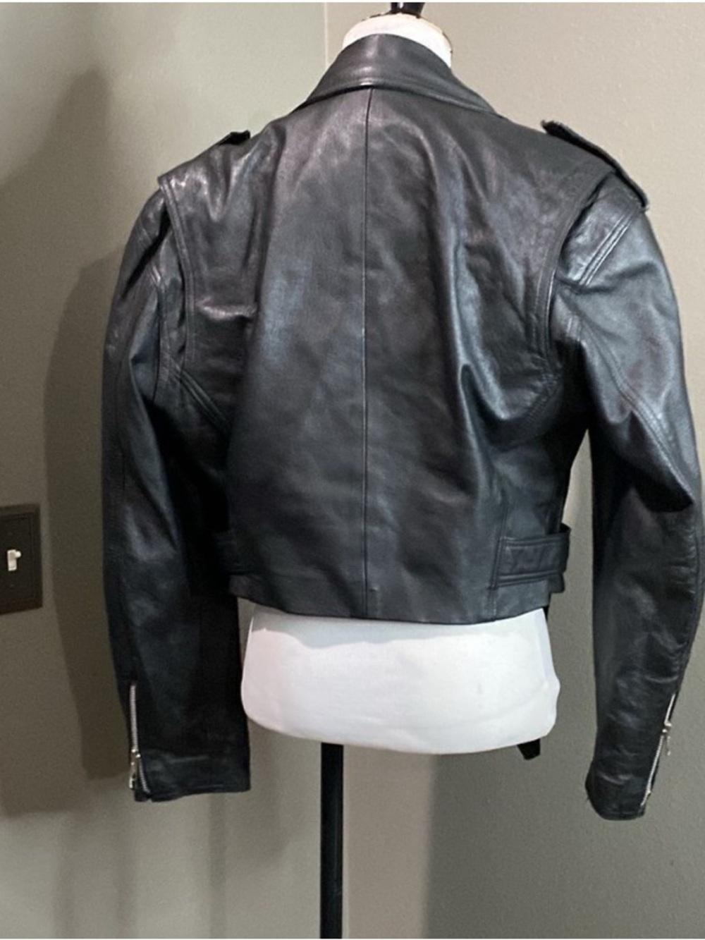 Wilson’s Black Leather Cropped Moto Jacket - Picture 10 of 10